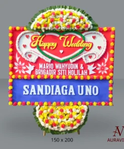 Alternative view of Bunga Papan Happy Wedding - B