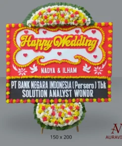 Bunga Papan Happy Wedding B 3 Bunga Papan Happy Wedding - B