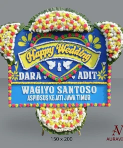 Alternative view of Bunga Papan Happy Wedding - B4T