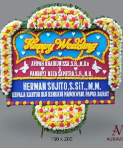 Bunga Papan Happy Wedding F 2 Bunga Papan Happy Wedding - F