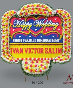 Bunga Papan Happy Wedding F 3 Bunga Papan Happy Wedding - F