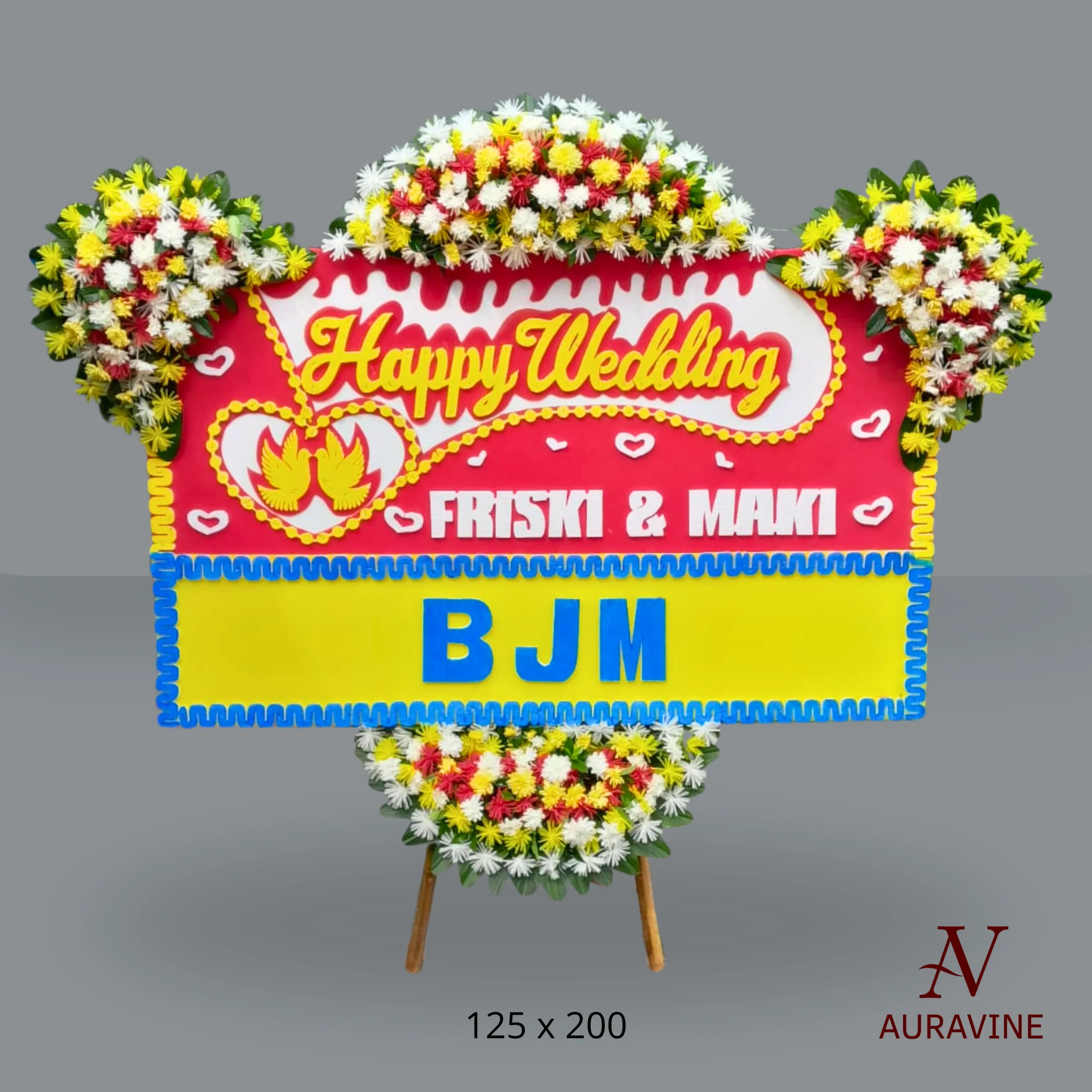 Bunga Papan Happy Wedding - S4T 2 Bunga Papan Happy Wedding - S4T - Gambar 2