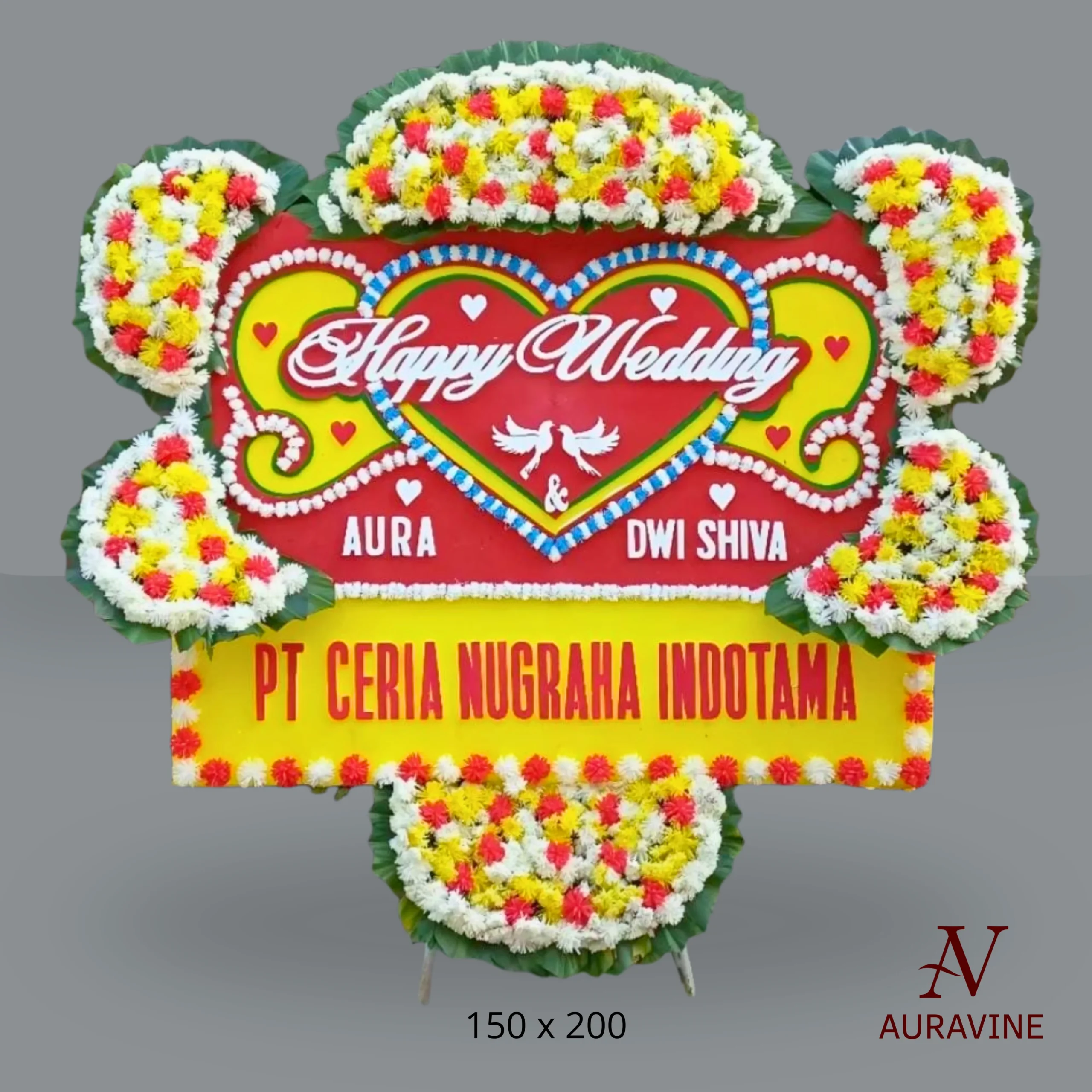 Bunga Papan Happy Wedding