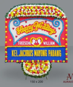 Bunga Papan Happy Wedding SF 3 Bunga Papan Happy Wedding - SF
