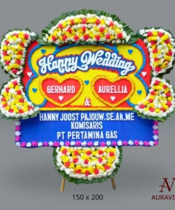 Bunga Papan Happy Wedding - SF