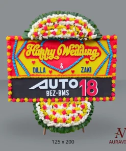 Bunga Papan Happy Wedding - STD