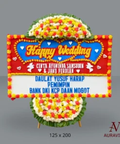 Bunga Papan Happy Wedding STD 5 Bunga Papan Happy Wedding - STD