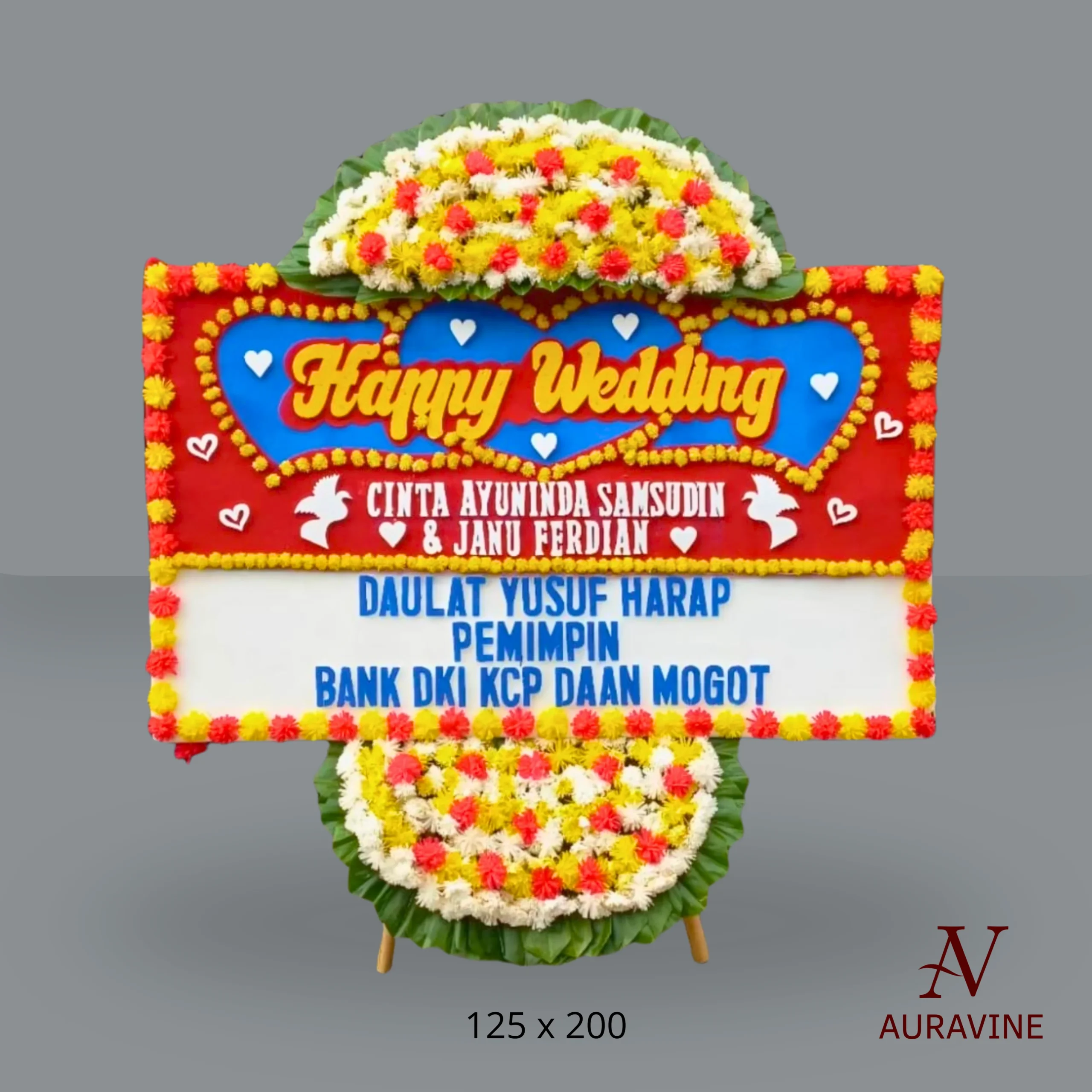 Bunga Papan Happy Wedding