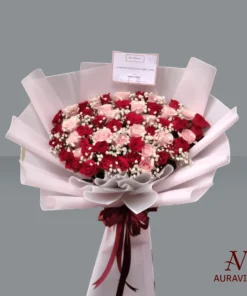 Alternative view of Hand Bouquets - 2 Tone Roses Arrangement