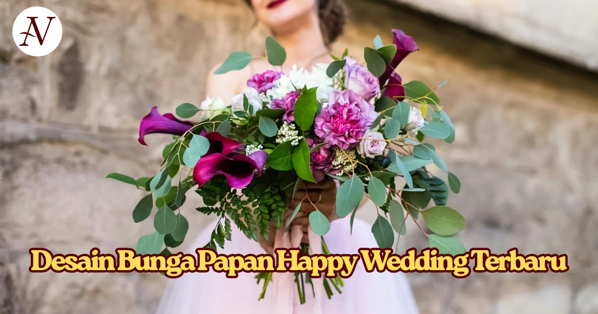 Desain Bunga Papan Happy Wedding Terbaru