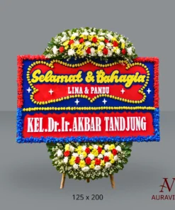 Bunga Papan Happy Wedding - Basic 5