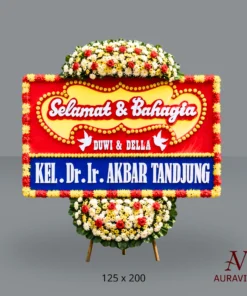 (B) Bunga Papan Happy Wedding - Basic 2