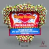lux3 Bunga Papan Happy Wedding - Luxury 3