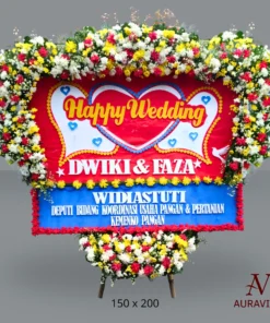Bunga Papan Happy Wedding - Luxury 3