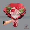 350K Hand Bouquets – Red Gerbera & Chrysant