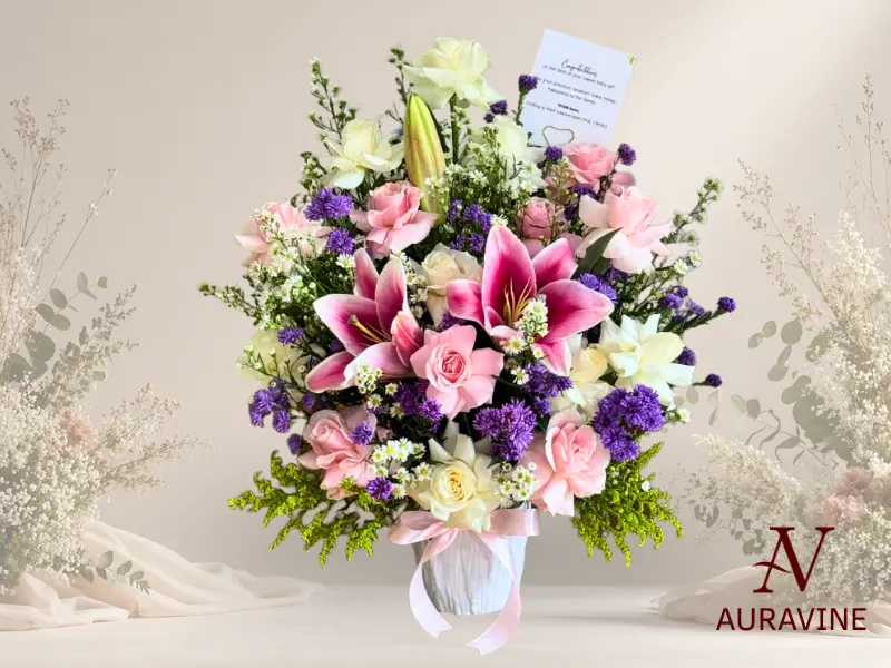 Bunga meja Jakarta Selatan - Auravine Florist